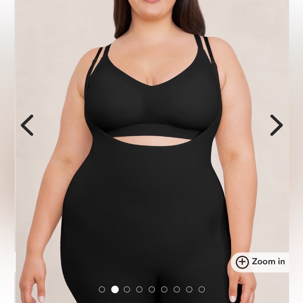 Shapermint Essentials Open Bust Bodysuit Shaper Short Medium